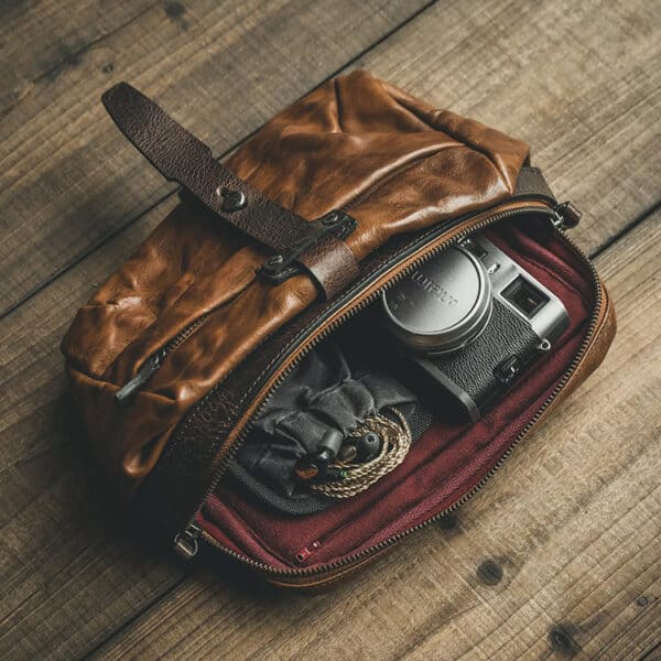 กระเป๋ากล้องหนัง Wotancraft Mini Rider Brown Leather