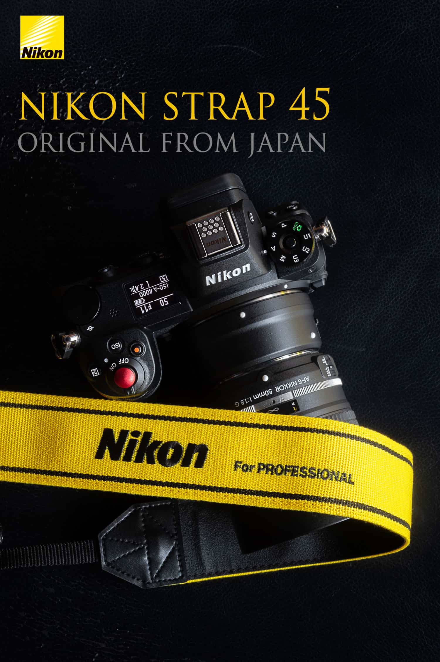 สายคล้องกล้อง Nikon สีเหลือง Strap 45