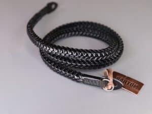 สายคล้องกล้องหนัง Barton Braided Chrome สีดำเงา