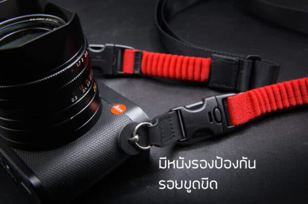 สายคล้องคอกล้อง Cam-in สีแดง ขนาดเล็ก