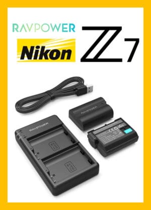 RAVPower USB Battery Charger Nikon EN-EL15 for Nikon Z5 Z6 Z7