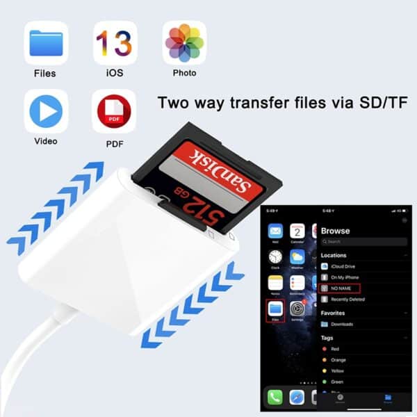 Memory SD Card Reader For iOS devices