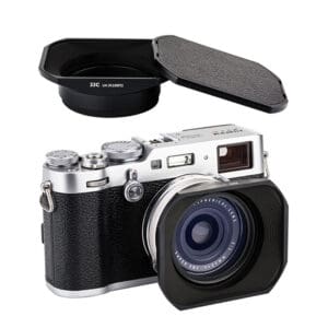 Hood เหลี่ยม Fuji X100V สีดำ JJC พร้อมฝาปิดเลนส์
