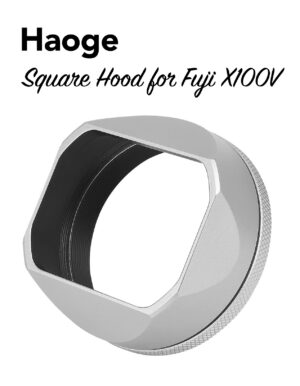ฮูดเหลี่ยม Fuji X100V สีเงิน Haoge Hood for Fuji X100V LH-X54W