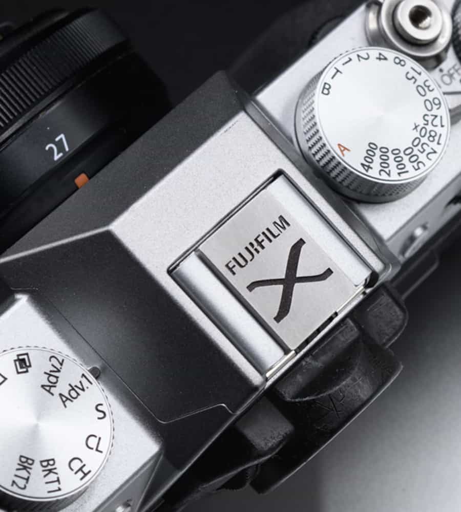 Hot Shoe Cover Fuji สีเงิน ปิดช่องแฟลชสำหรับกล้อง Fuji X-series