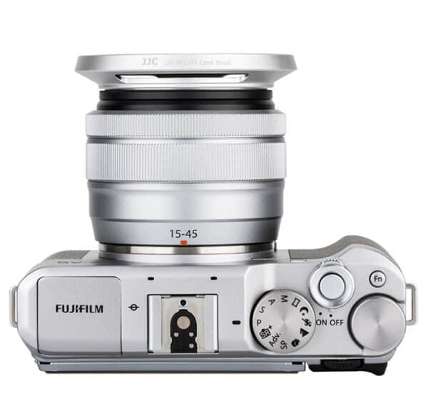 ฮูดเลนส์ Fuji 15-45mm f3.5-5.6 สีเงิน