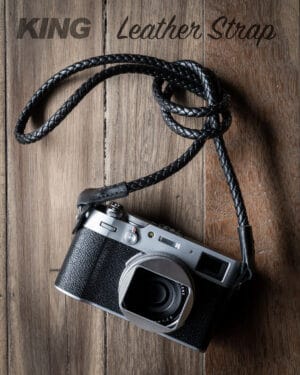 สายกล้องหนังแท้แบบถักเส้นเล็ก King Leather Strap
