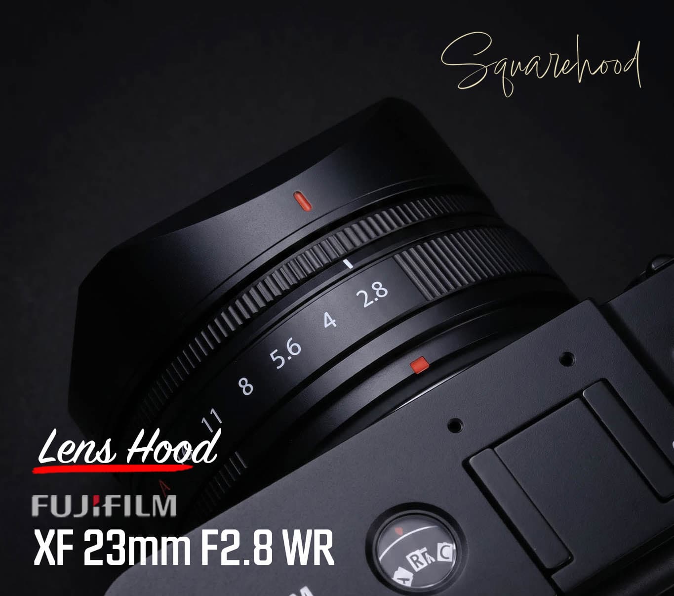 SquareHood สีดำ Fuji 23mm F2.8 WR