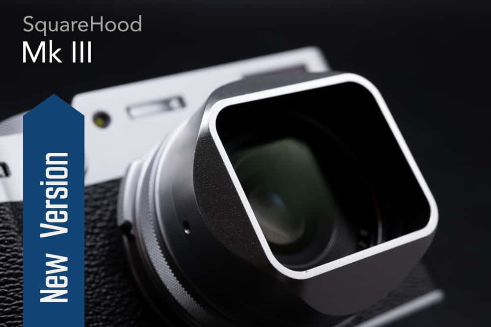 SquareHood MKIII Fuji X100V สีเงิน ฮูดเหลี่ยม พร้อม Adapter Ring