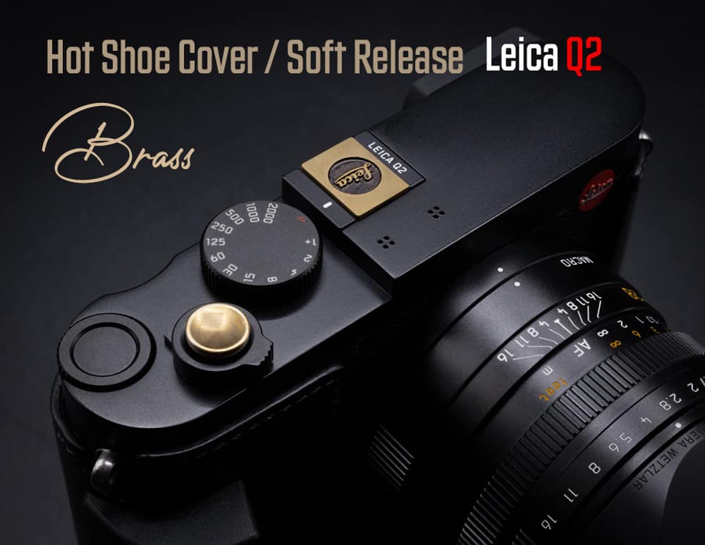 ปุ่มกล้องทองเหลืองรมดำ Vintage Brass Soft Release Button แบบ Sticker