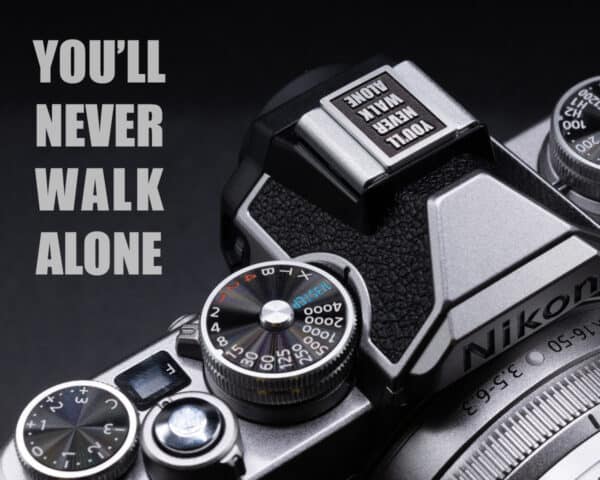Hot Shoe Cover ตัวปิดช่องแฟลช You’ll never walk alone สีดำ