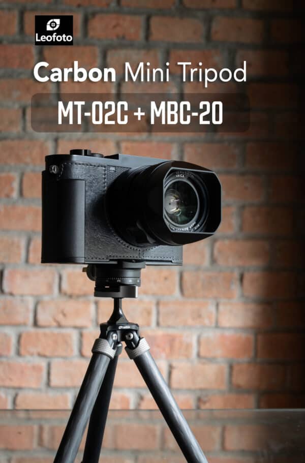 ขาตั้งกล้องคาร์บอนแบบตั้งโต๊ะ LeoFoto MT02C พร้อมหัวบอล MBC20 Carbon Tabletop Tripod