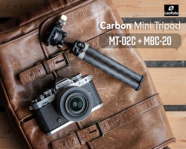 ขาตั้งกล้องคาร์บอนแบบตั้งโต๊ะ LeoFoto MT02C พร้อมหัวบอล MBC20 Carbon Tabletop Tripod