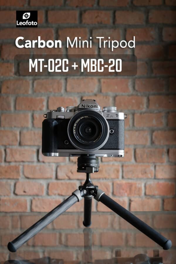 ขาตั้งกล้องคาร์บอนแบบตั้งโต๊ะ LeoFoto MT02C พร้อมหัวบอล MBC20 Carbon Tabletop Tripod