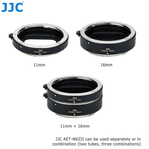 JJC AET-NKZII ท่อมาโครอัตโนมัติ Auto Focus 11mm+16mm สำหรับ Nikon Z