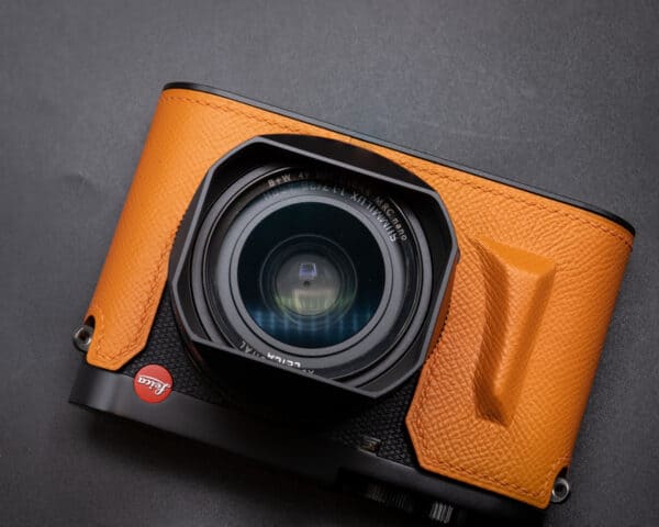 Leather Case Leica Q2 Orange Kontice เคสหนังแท้ สีส้ม