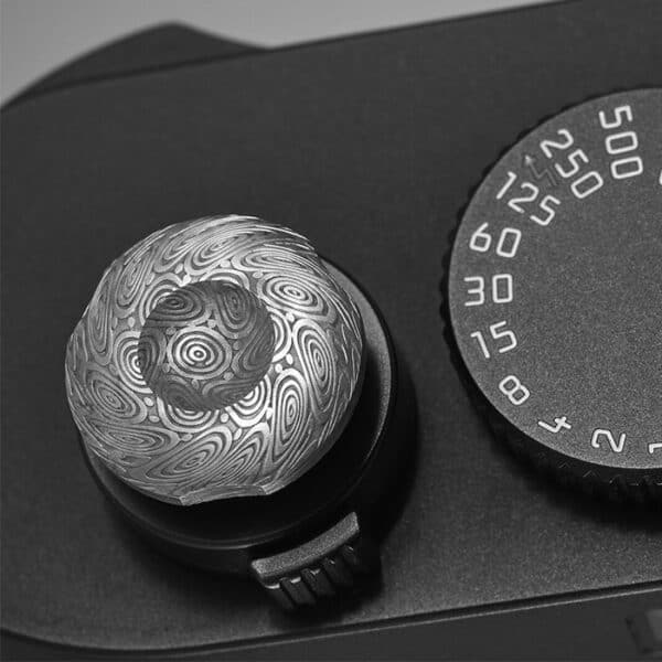 Komaru Damascus Steel Limited Edition Soft Release Button - For Leica
