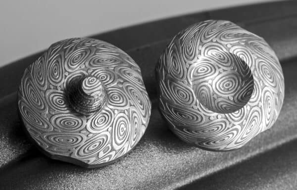 Komaru Damascus Steel Limited Edition Soft Release Button - For Leica