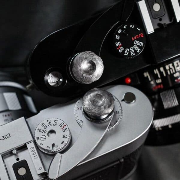 Komaru Damascus Steel Limited Edition Soft Release Button - For Leica