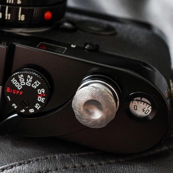 Komaru Damascus Steel Limited Edition Soft Release Button - For Leica
