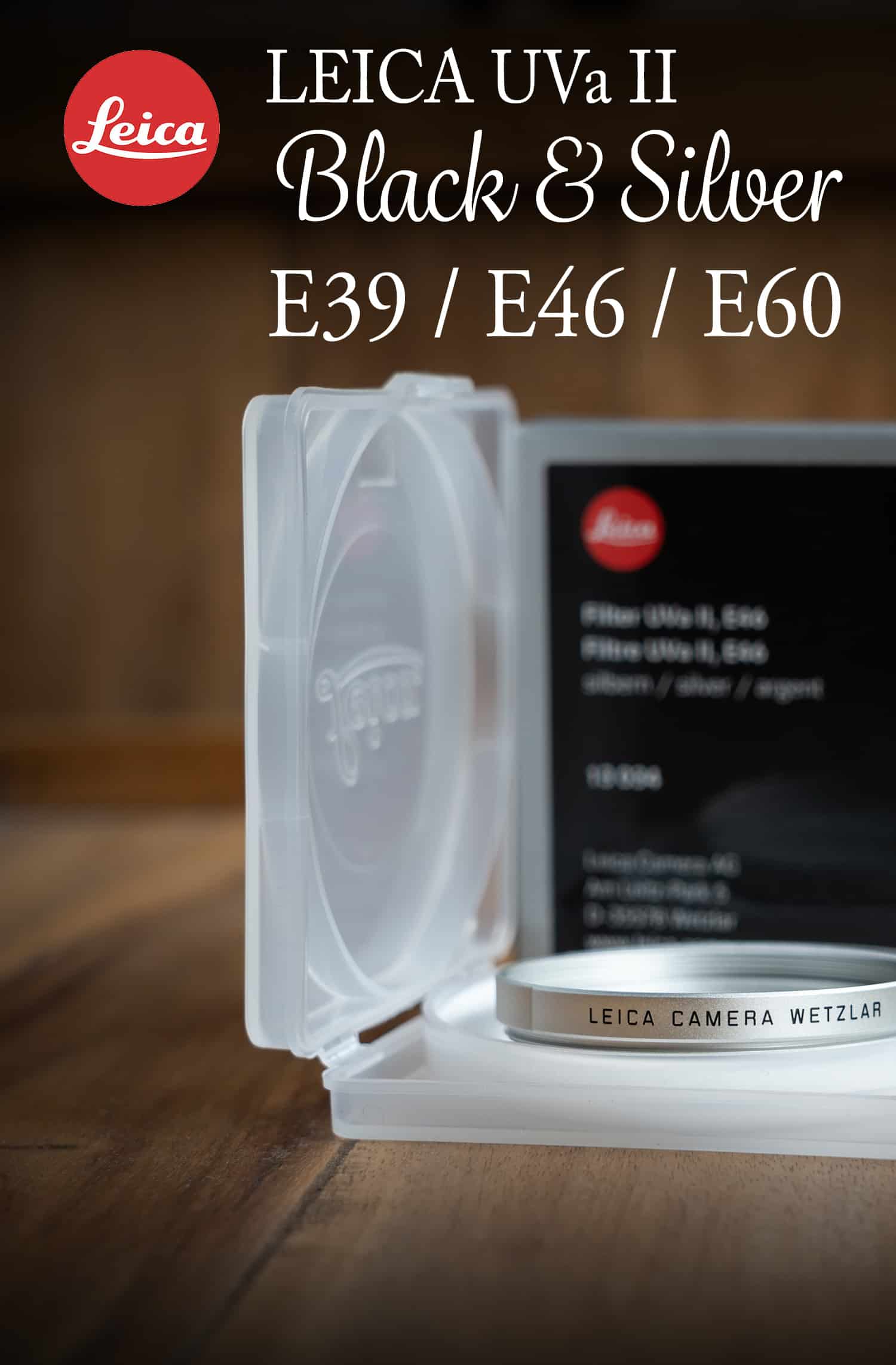 Filter Leica UVaII Black & Silver