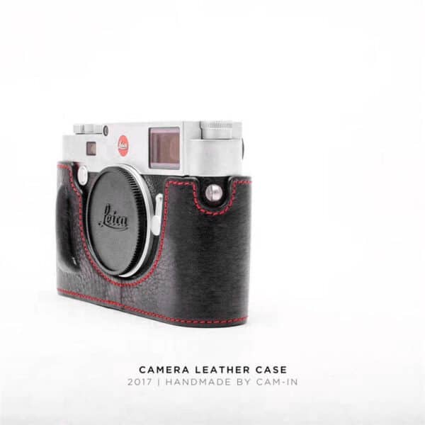 เคส Leica M10 M10R M10P สีดำด้ายแดง เจาะช่องแบต จาก Cam-in