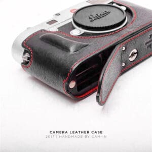 เคส Leica M10 M10R M10P สีดำด้ายแดง เจาะช่องแบต จาก Cam-in