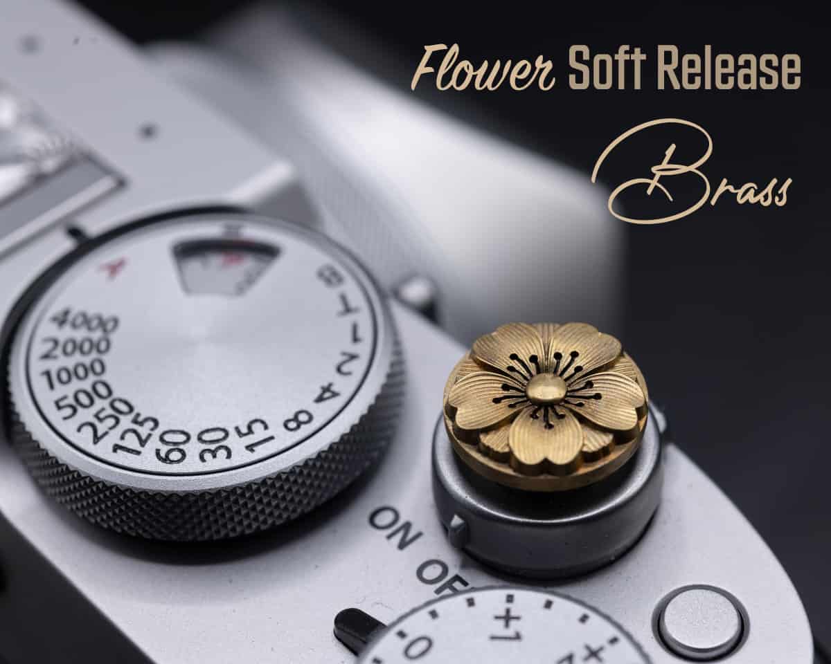 ปุ่มชัตเตอร์ลายดอกไม้ ทองเหลือง Soft Release Flower Brass
