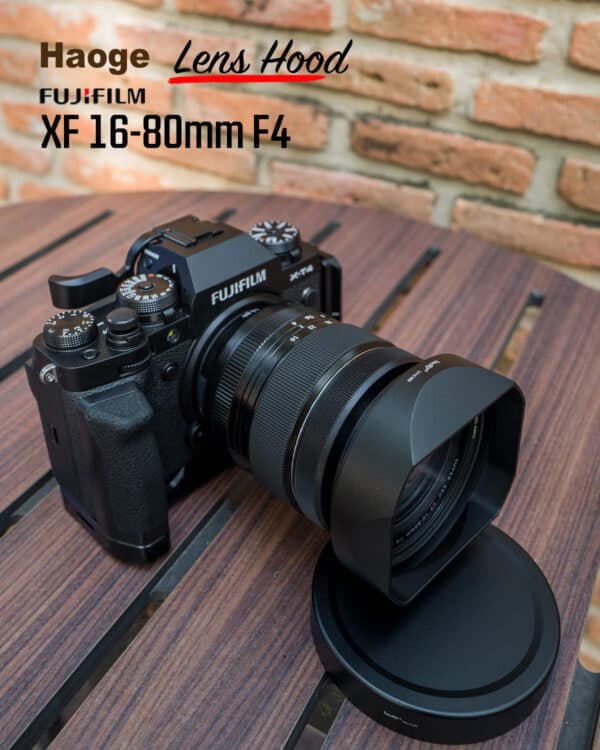 ฮูด Fuji 16-80mm F4 จาก Haoge Lens Hood LH-X18N