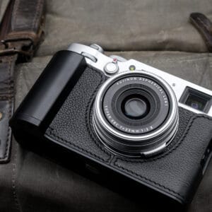 เคสกริป Fuji X100V MBOX Milicase สีดำ หนังแท้