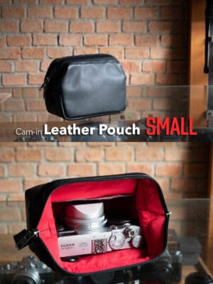 Cam-in Leather Pouch Small กระเป๋าใส่กล้องหนังแท้ Size Small Fuji X100