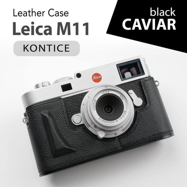 Leather Case Leica M11 Black Caviar เคสหนัง สีดำหนังคาเวียร์ Kontice