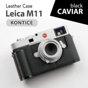 เคส Leica M11 Black Caviar สีดำหนังคาเวียร์ มีกริป จาก Kontice