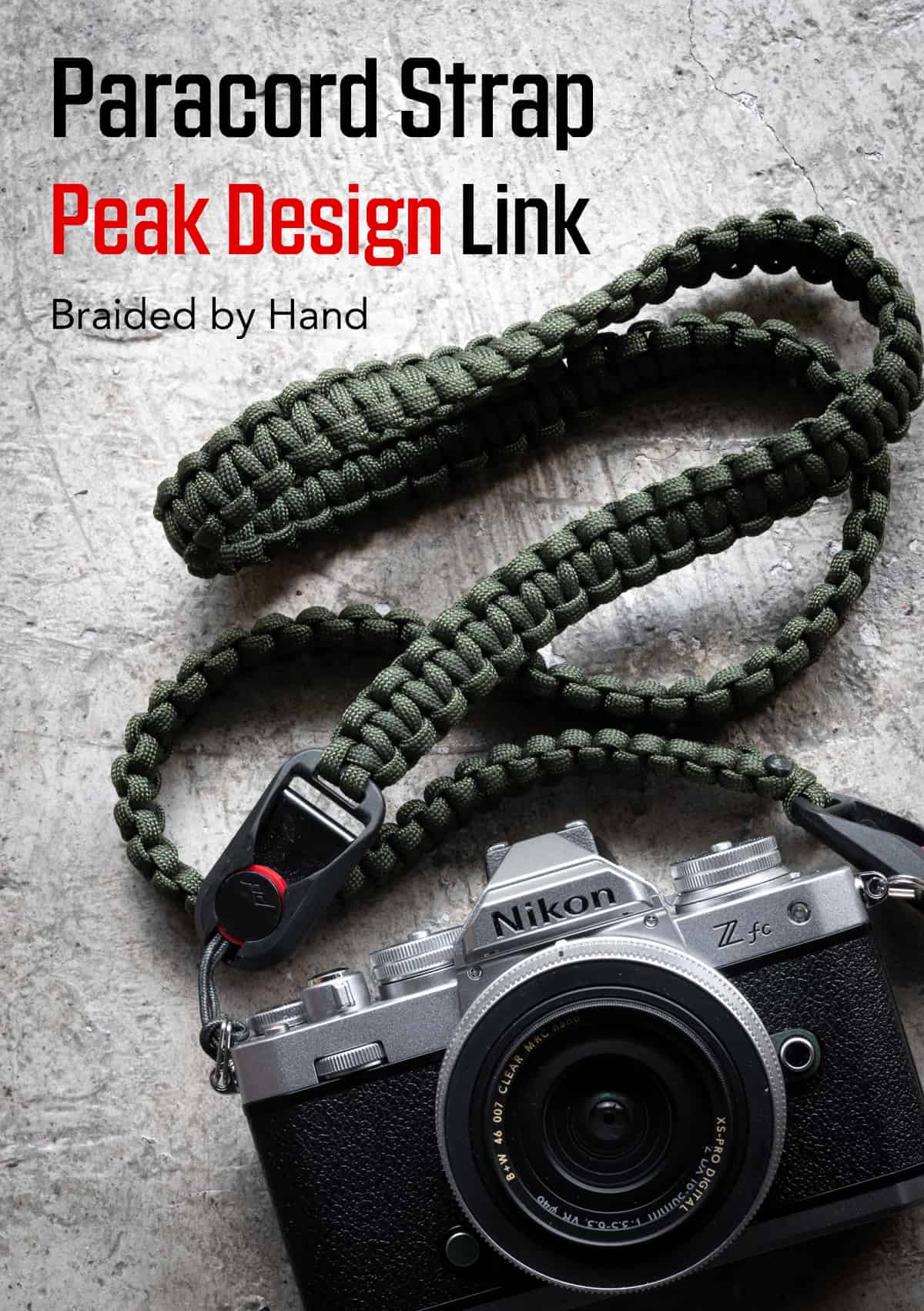 สายคล้องกล้อง Paracord Olive พร้อมหัวต่อ Peak Design