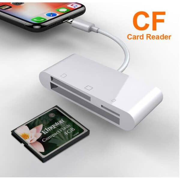 Memory Card Reader Lightning CF+SD+TF โอนรูปและวิดีโอ จากกล้องเข้า iPhone