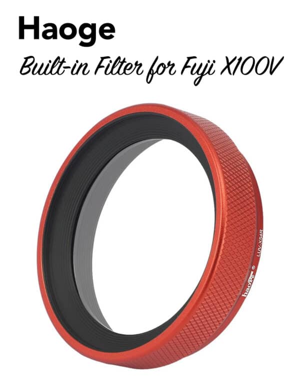ฟิลเตอร์ Fuji X100V สีแดง Haoge LUV-X54R พร้อม Built-in Adapter