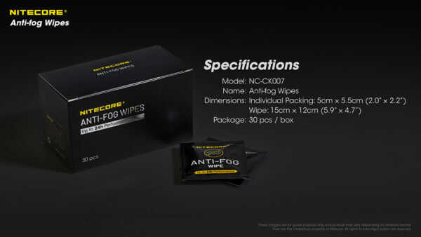 ผ้าเช็ดเลนส์กันฝ้า Nitecore Anti-Fog Wipe