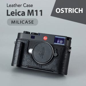 เคส Leica M11 Ostrich Milicase หนังนอกกระจอกเทศ มีกริป