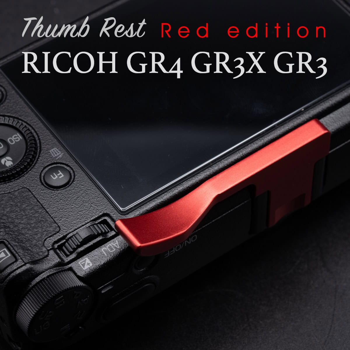 ที่พักนิ้ว Ricoh GRIV GRIIIX GRIII สีแดง Thumb grip