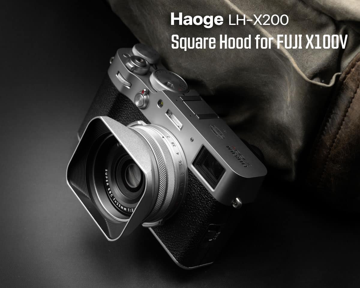 ฮูดเหลี่ยม Fuji X100V สีดำ Haoge Hood for Fuji X100V LH-X200B