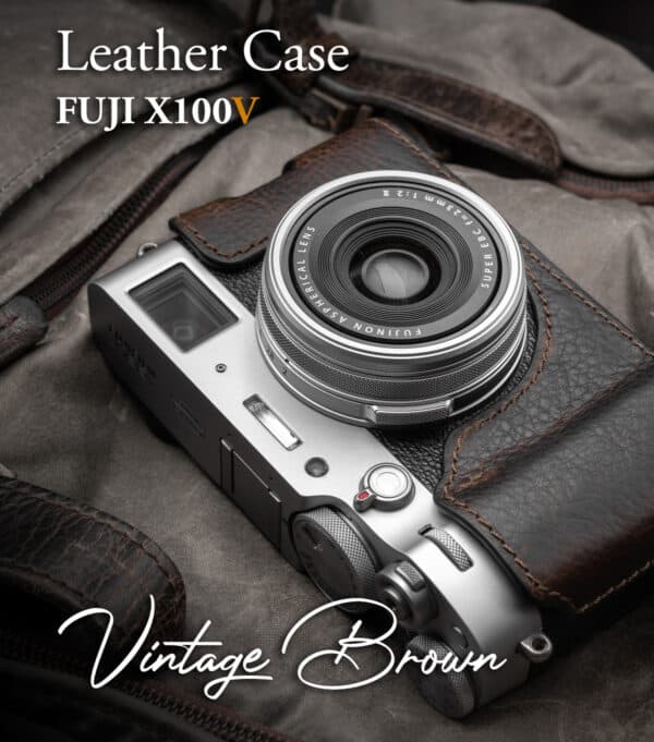เคส FUJI X100V Vintage Brown หนังแท้สีน้ำตาล