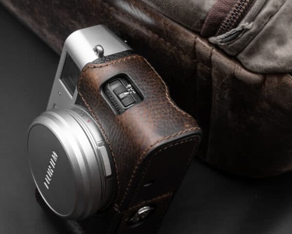 เคส FUJI X100V Vintage Brown หนังแท้สีน้ำตาล