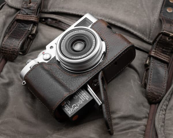 เคส FUJI X100V Vintage Brown หนังแท้สีน้ำตาล
