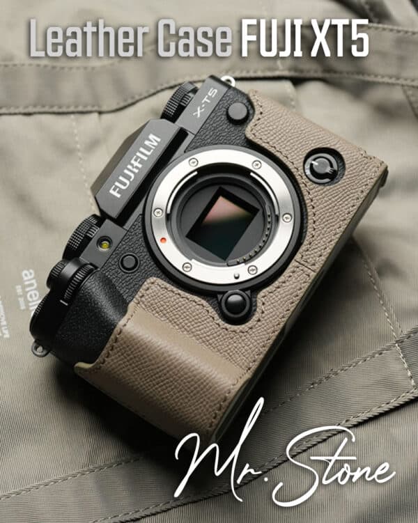 เคส FUJI XT5 สีเทา จาก Mr.Stone Leather Case