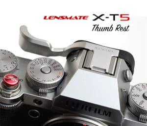 ที่พักนิ้ว Fuji XT5 สีเงิน Lensmate Thumb Rest Silver
