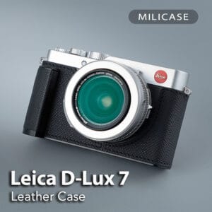 เคส Leica D-LUX7 สีดำ Milicase มีกริป Genuine Leather Case