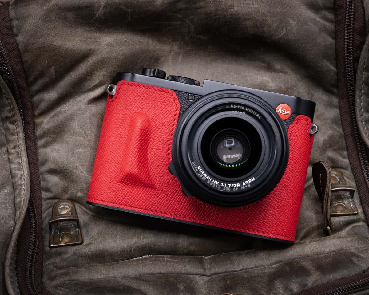 เคส Leica Q2 Red Milicase ไม่มีกริป สำหรับ Leica Q2 Q QP