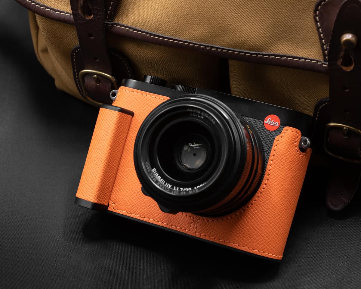 เคส Leica Q2 สีส้ม Milicase มีกริป สำหรับ Leica Q2 Q QP