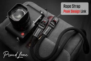 สายคล้องกล้องเชือก สีดำ Black พร้อมหัวต่อ Peak Design จาก ProudLone