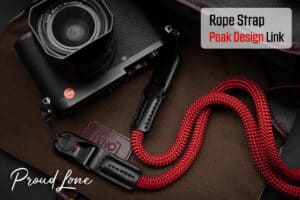 สายคล้องกล้องเชือก สีแดง Red พร้อมหัวต่อ Peak Design จาก ProudLone